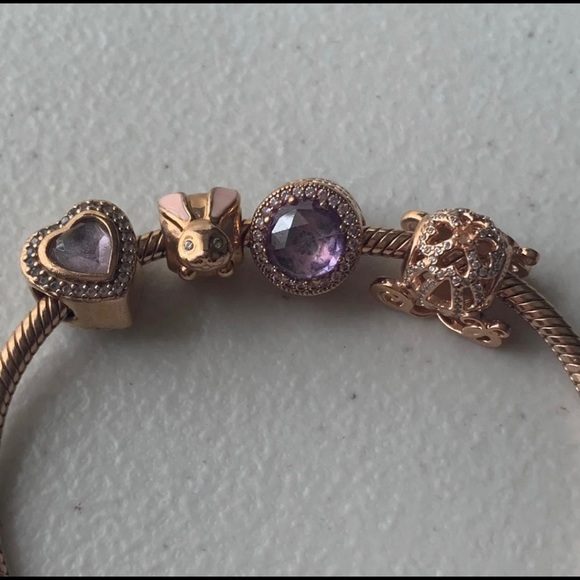 PANDORA Rose Gold Charm Bracelet - Picture 4 of 6